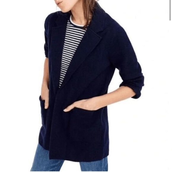 J.Crew Sweaters - J Crew Sophie Open Front Sweater Blazer Style Black Medium